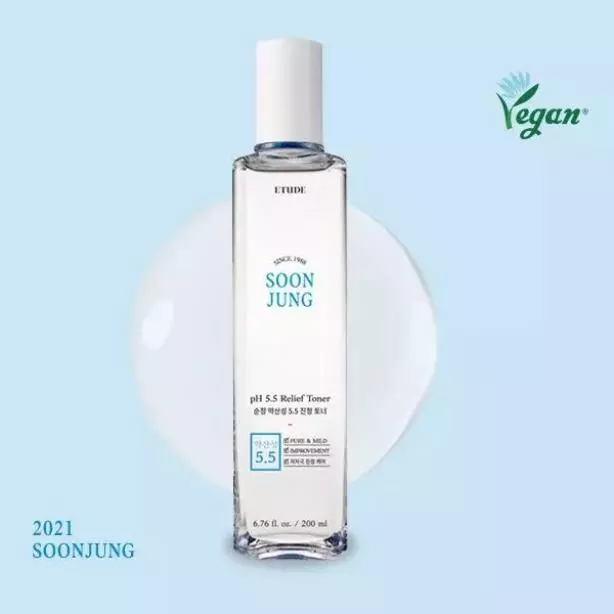 Успокаивающий гипоаллергенный тонер Etude House SoonJung pH 5.5 Relief Toner